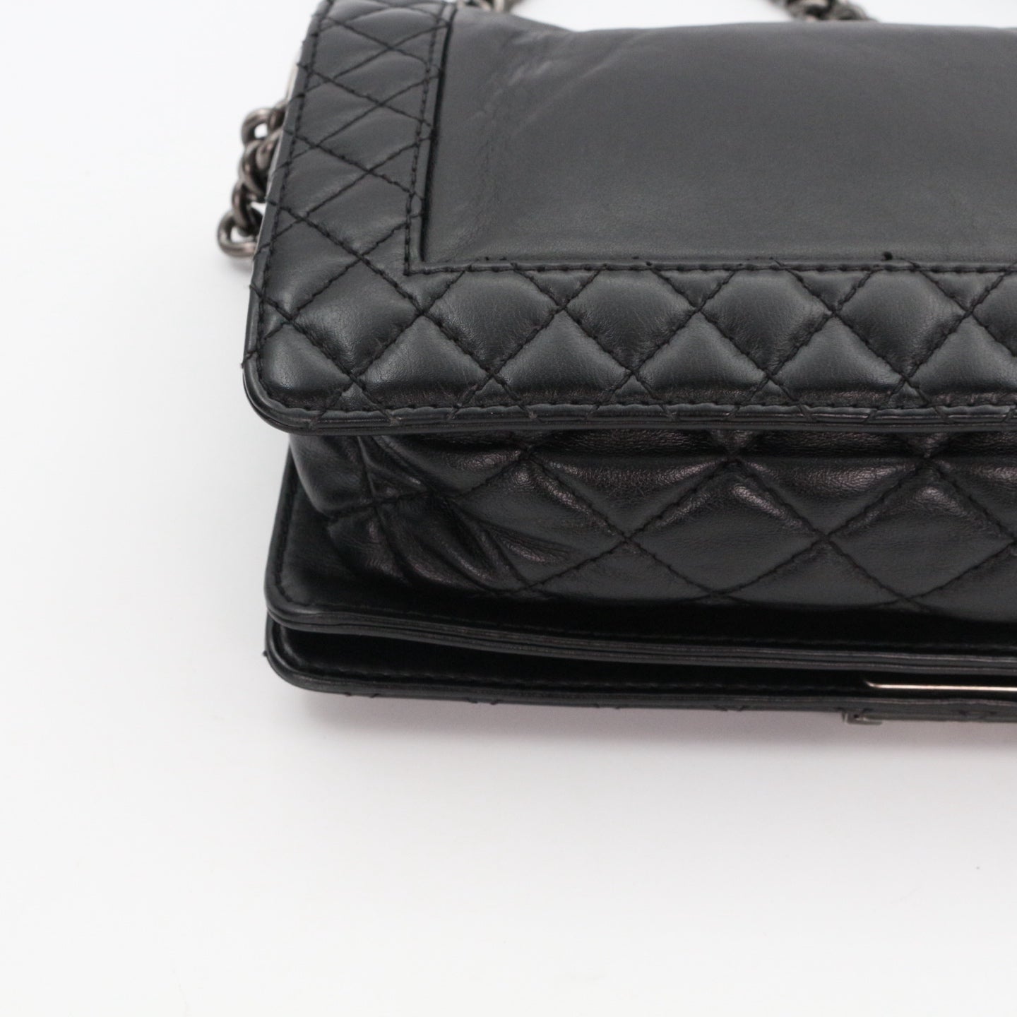 CHANEL Medium Boy Bag with Layered Chain Detail [Used]