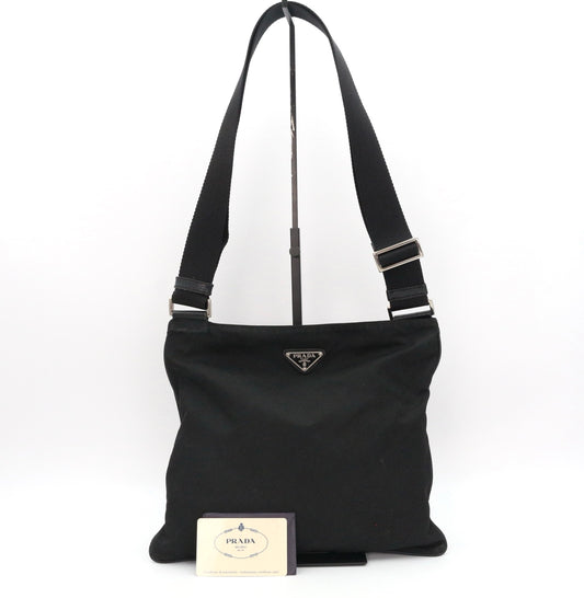 PRADA Black Tessuto Nylon Crossbody Bag [Used]