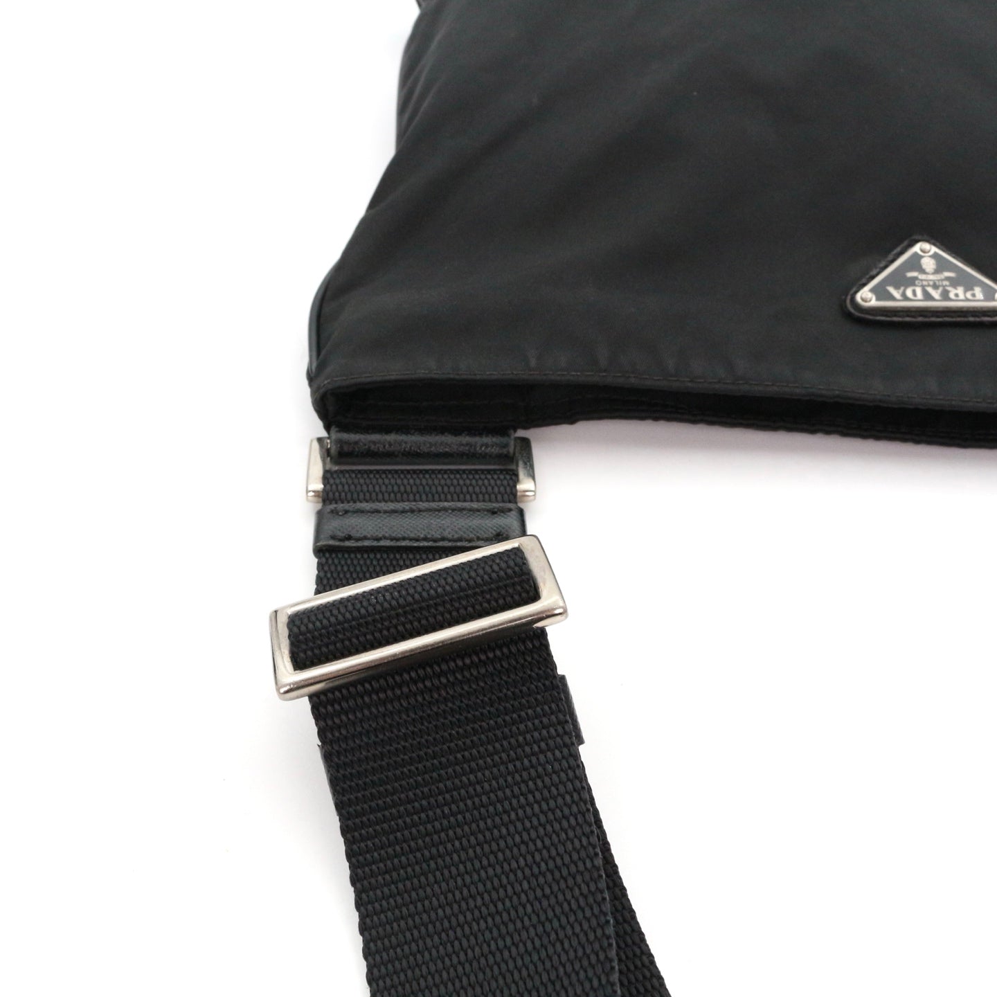 PRADA Black Tessuto Nylon Crossbody Bag [Used]