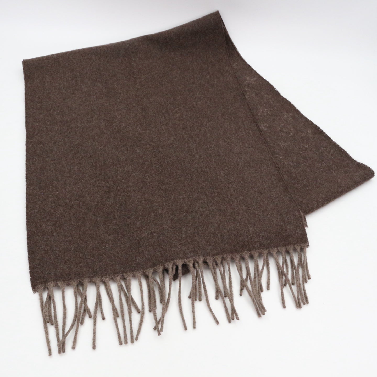 LOUIS VUITTON Brown Monogram Fringe Muffler [Used]