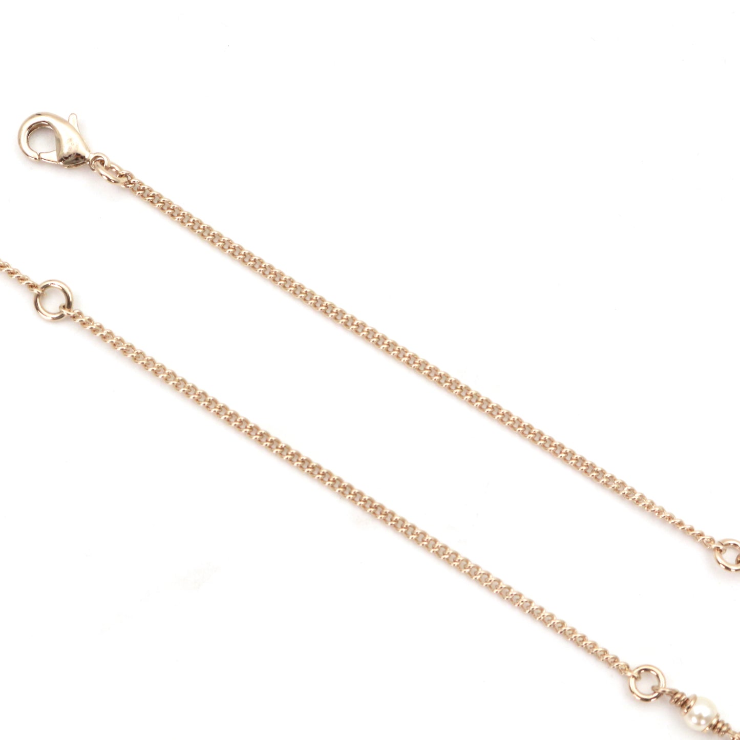 CHANEL Gold-Tone Christmas Reindeer Pearl Necklace [Unused]