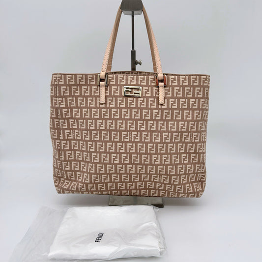 Fendi Pink Zucca Canvas Tote Bag [Used]