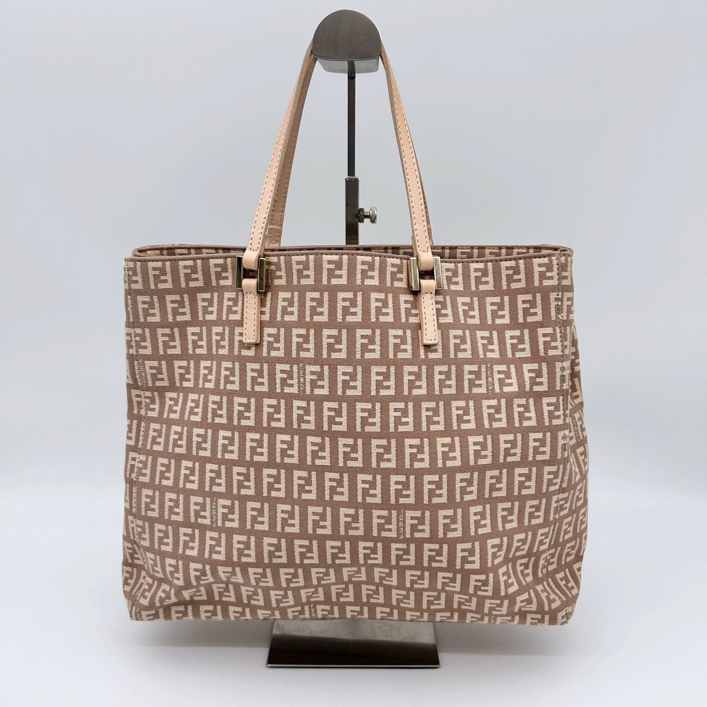 Fendi Pink Zucca Canvas Tote Bag [Used]