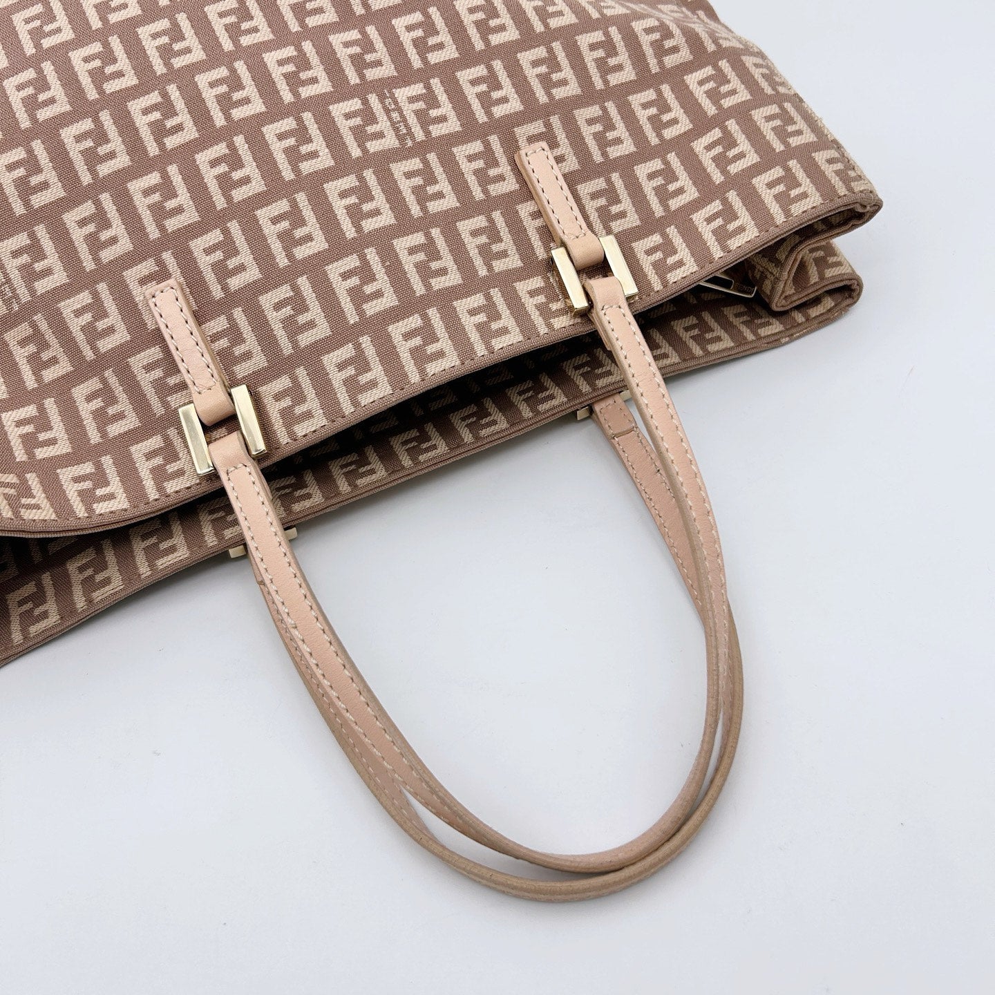 Fendi Pink Zucca Canvas Tote Bag [Used]