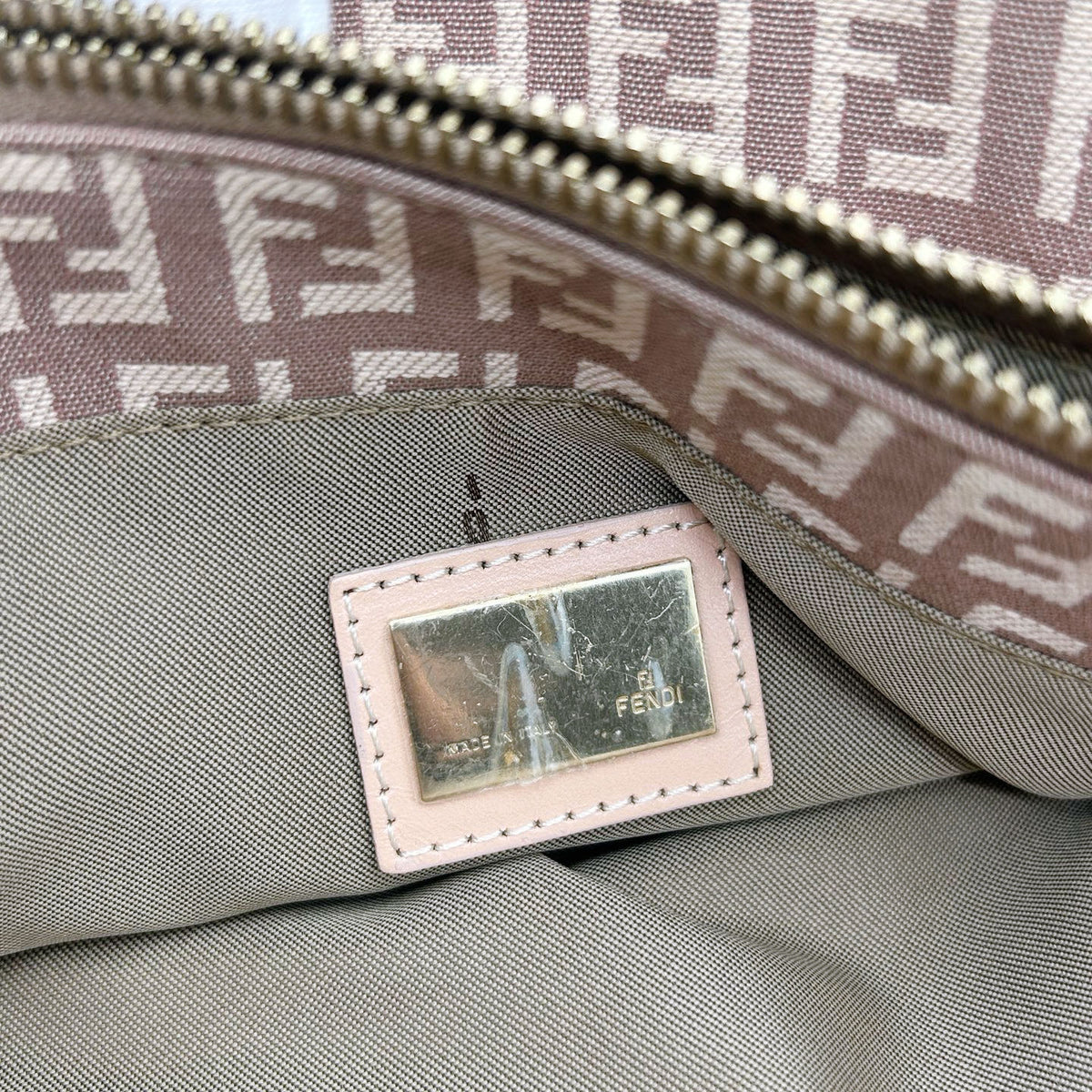Fendi Pink Zucca Canvas Tote Bag [Used]