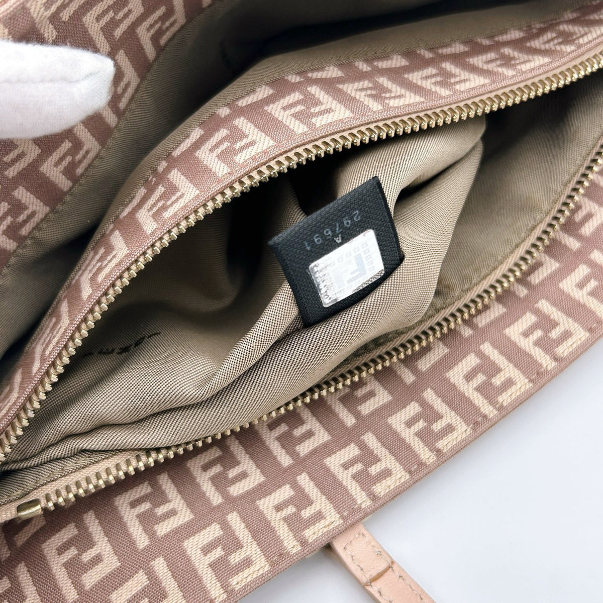 Fendi Pink Zucca Canvas Tote Bag [Used]