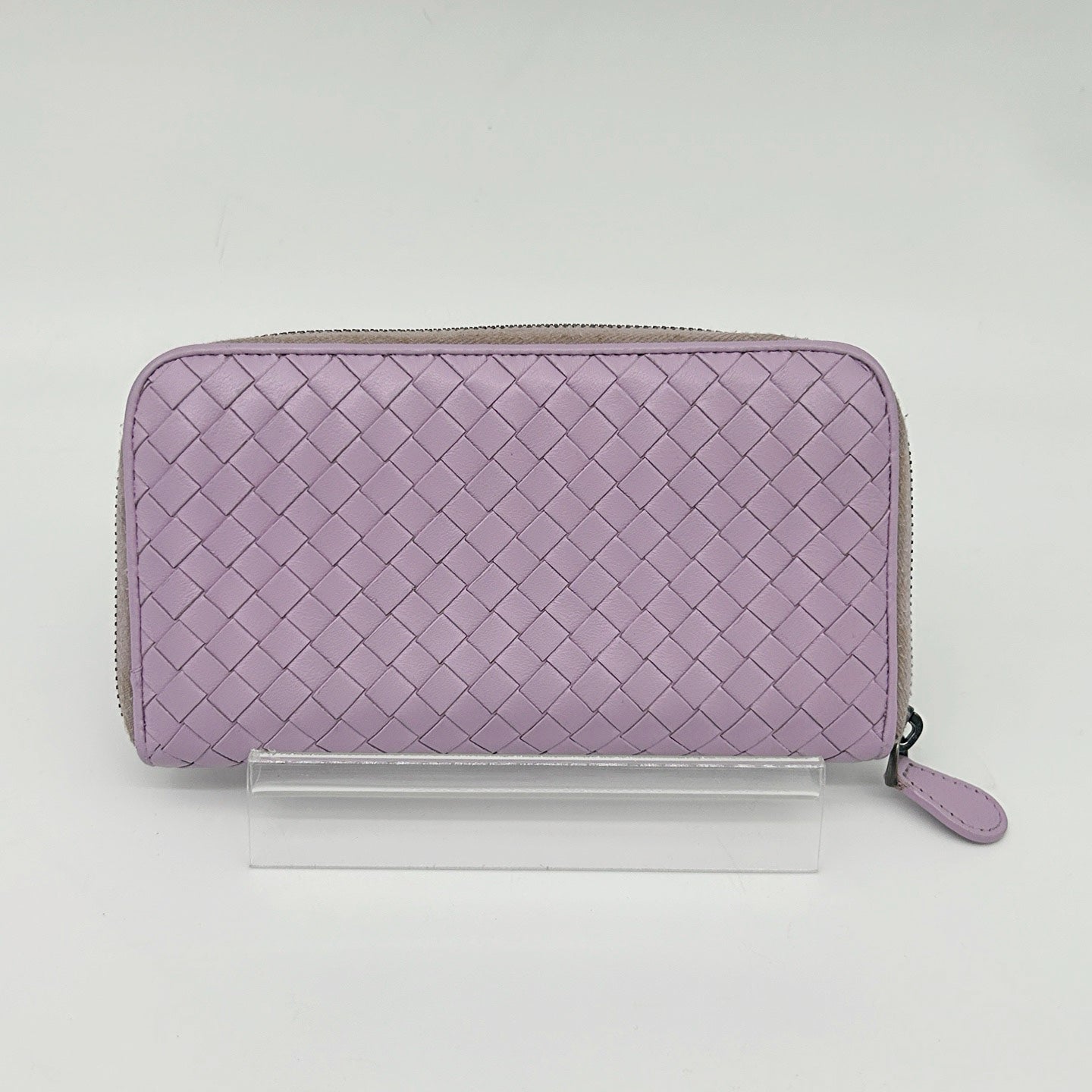 Bottega Veneta Intrecciato Purple Leather Long Wallet [Used]