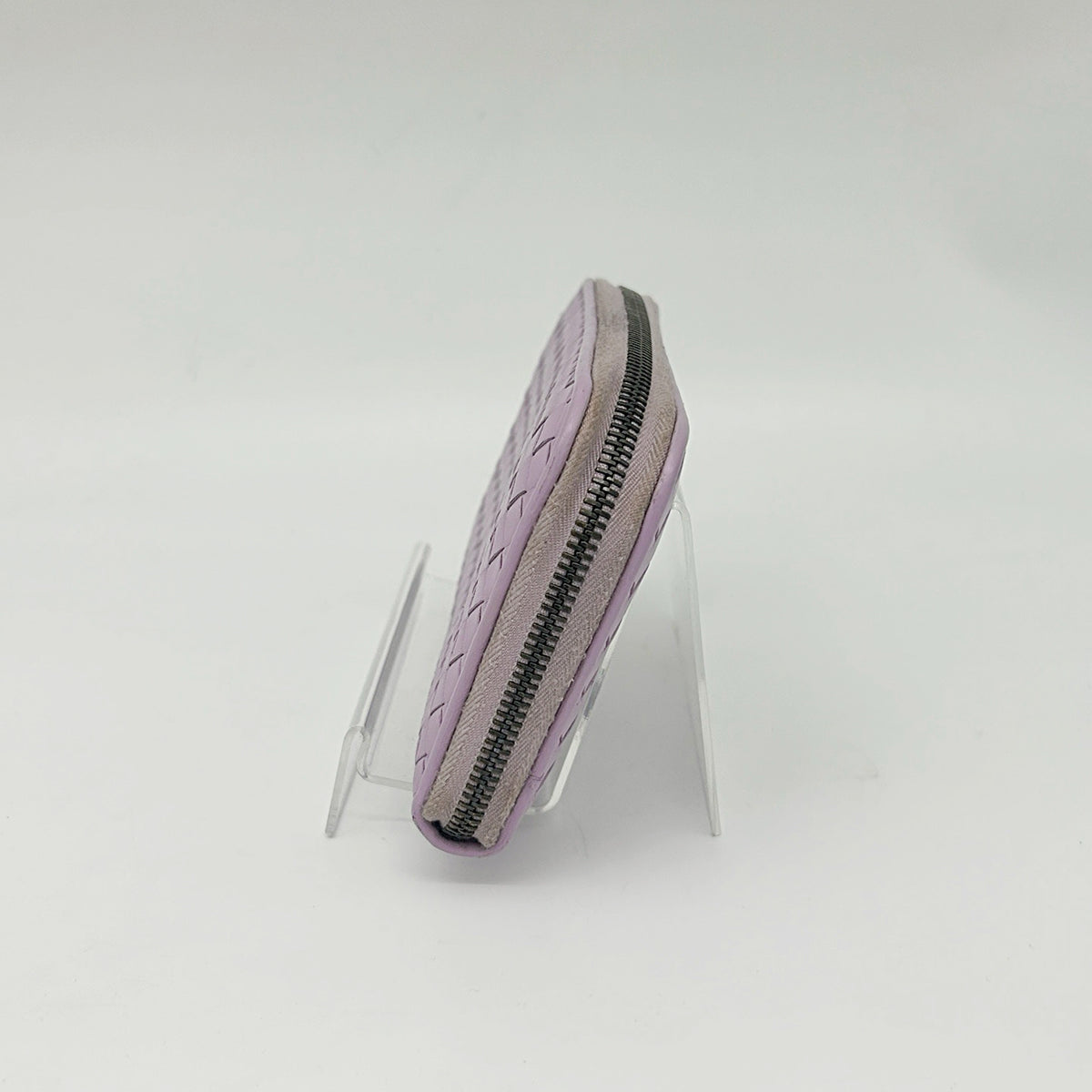 Bottega Veneta Intrecciato Purple Leather Long Wallet [Used]