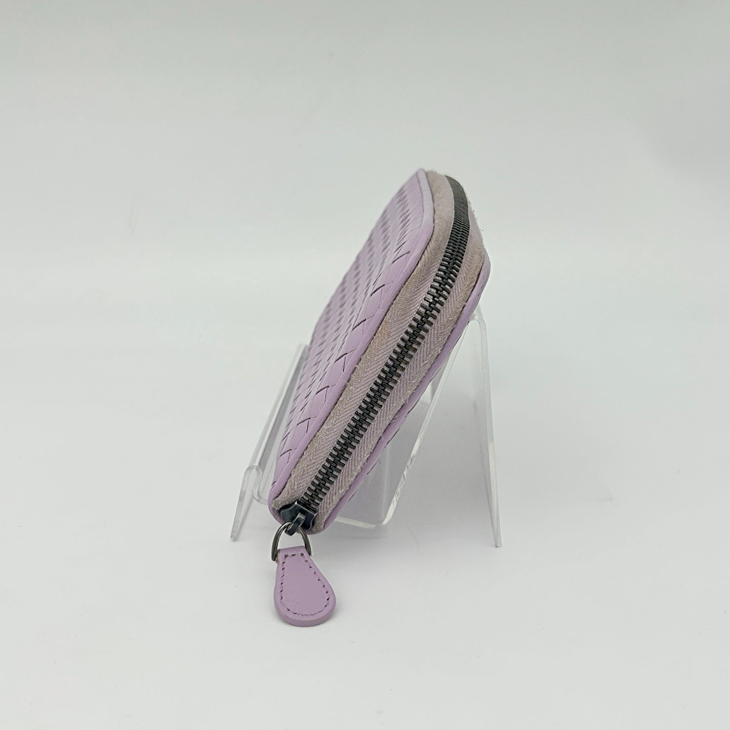 Bottega Veneta Intrecciato Purple Leather Long Wallet [Used]