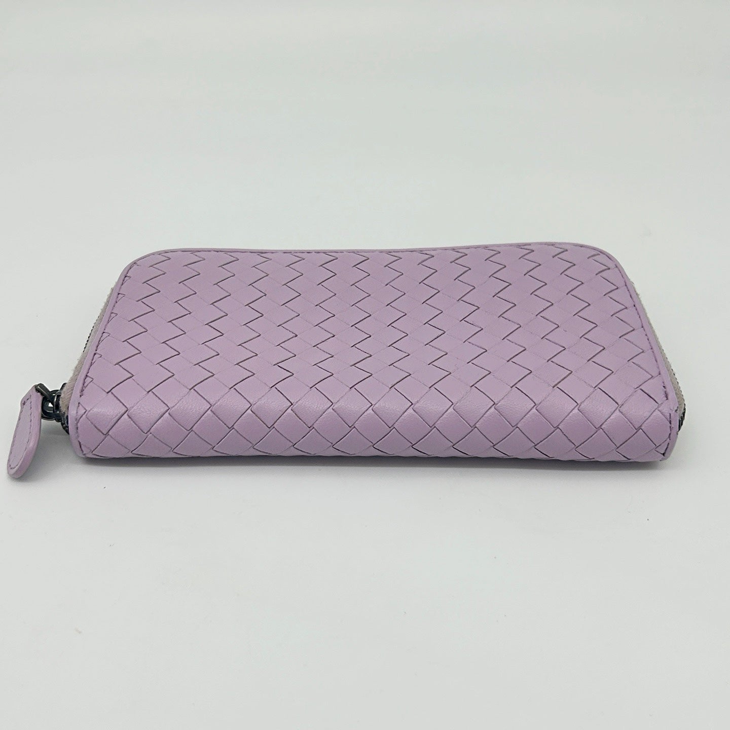 Bottega Veneta Intrecciato Purple Leather Long Wallet [Used]