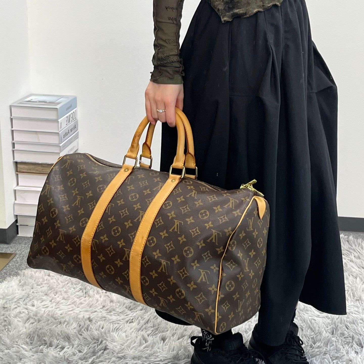 LOUIS VUITTON Monogram Keepall 45 Travel Bag [Used]
