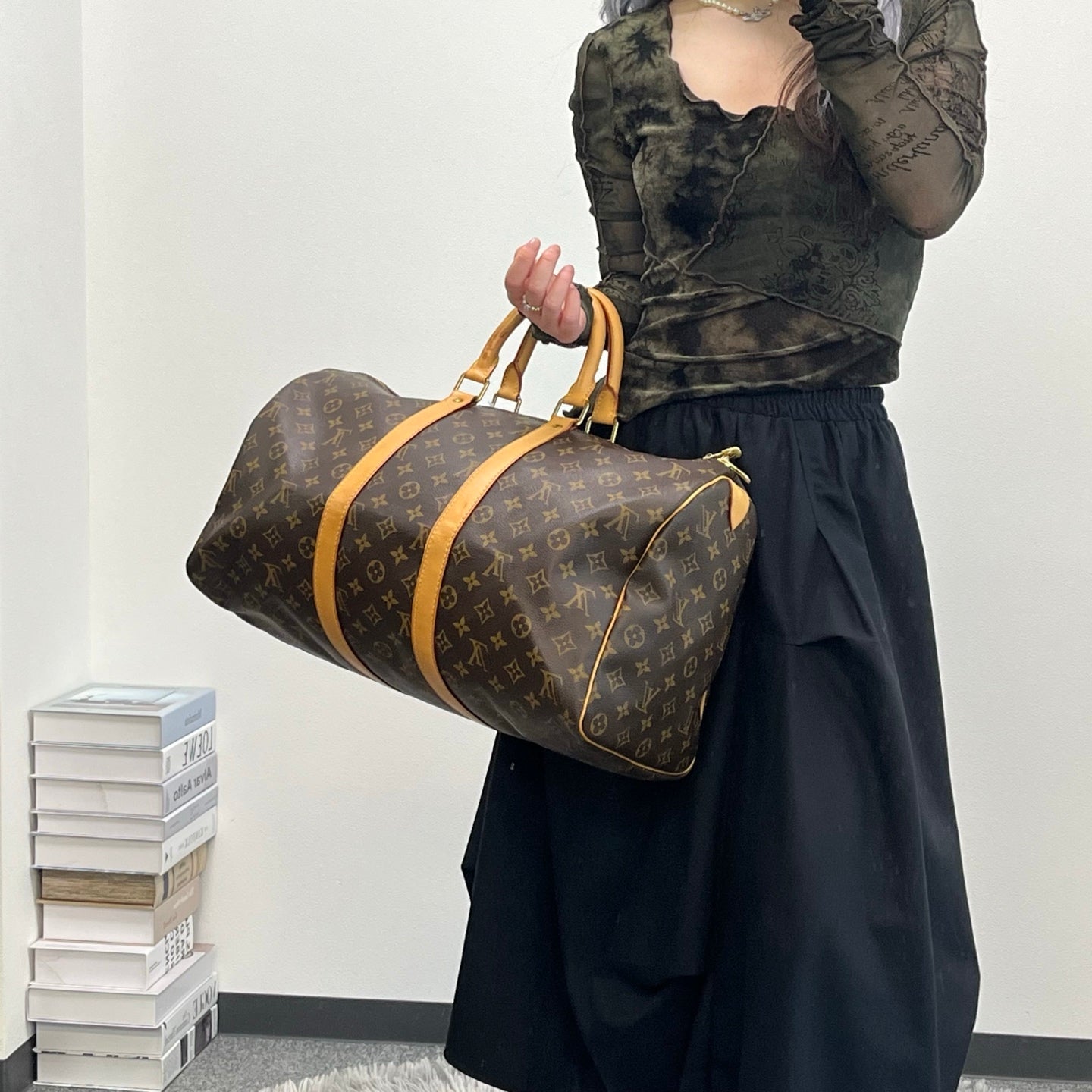 LOUIS VUITTON Monogram Keepall 45 Travel Bag [Used]