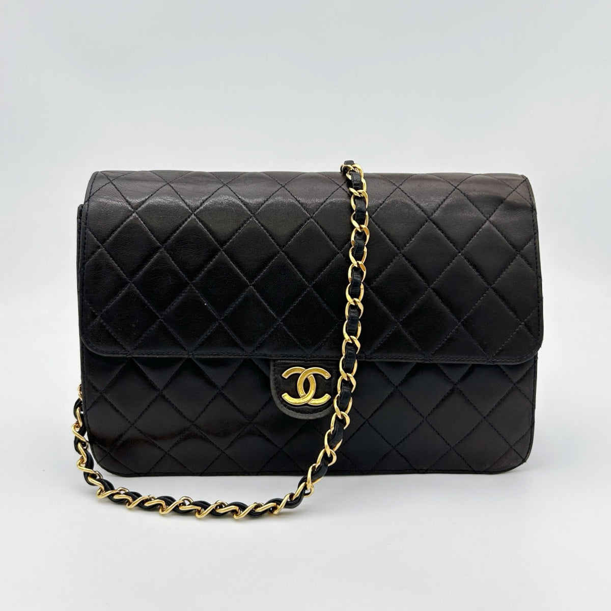 Chanel Black Flap Chain Shoulder Bag [Used]