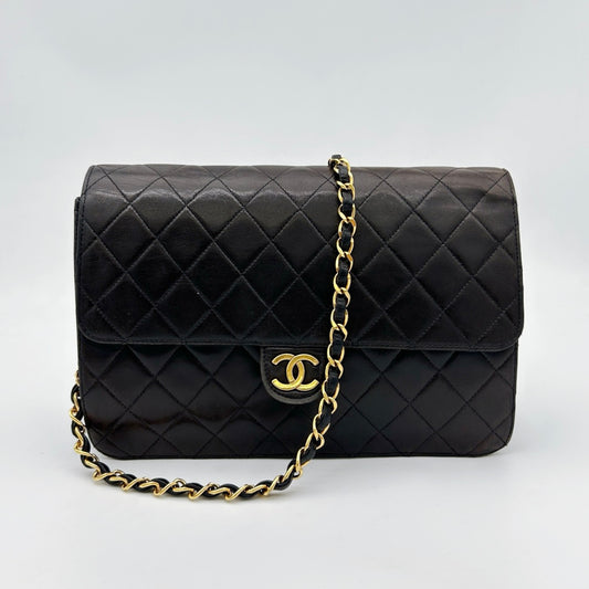 Chanel Black Flap Chain Shoulder Bag [Used]