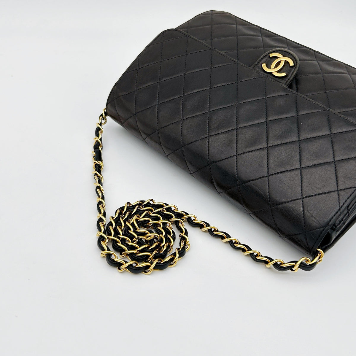 Chanel Black Flap Chain Shoulder Bag [Used]