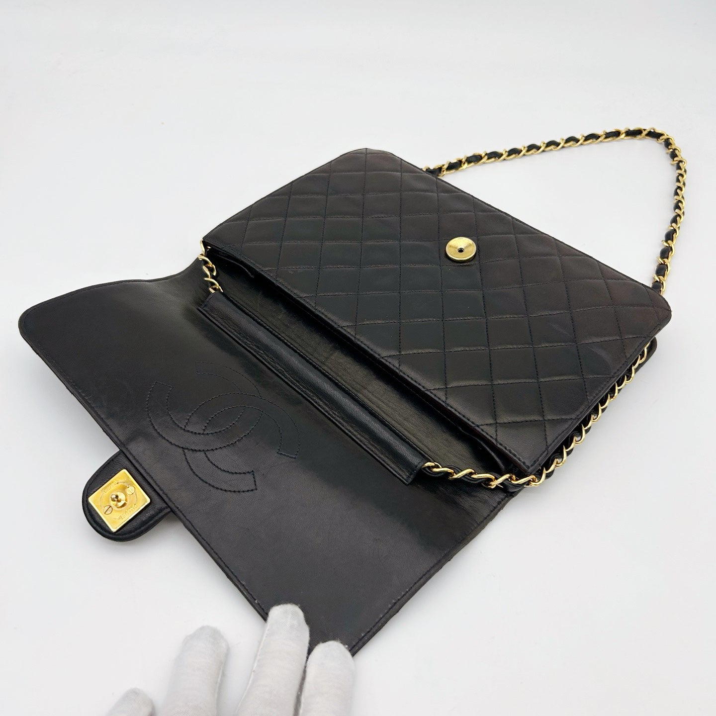 Chanel Black Flap Chain Shoulder Bag [Used]
