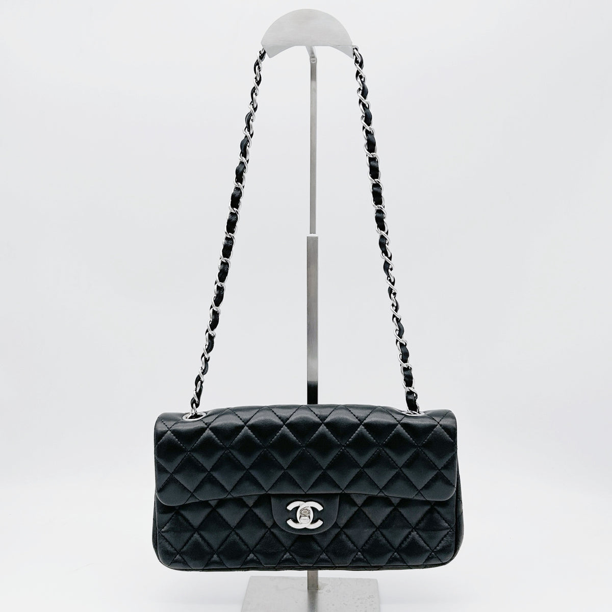 Chanel Quilted Lambskin CF Shoulder Bag Black [Used]