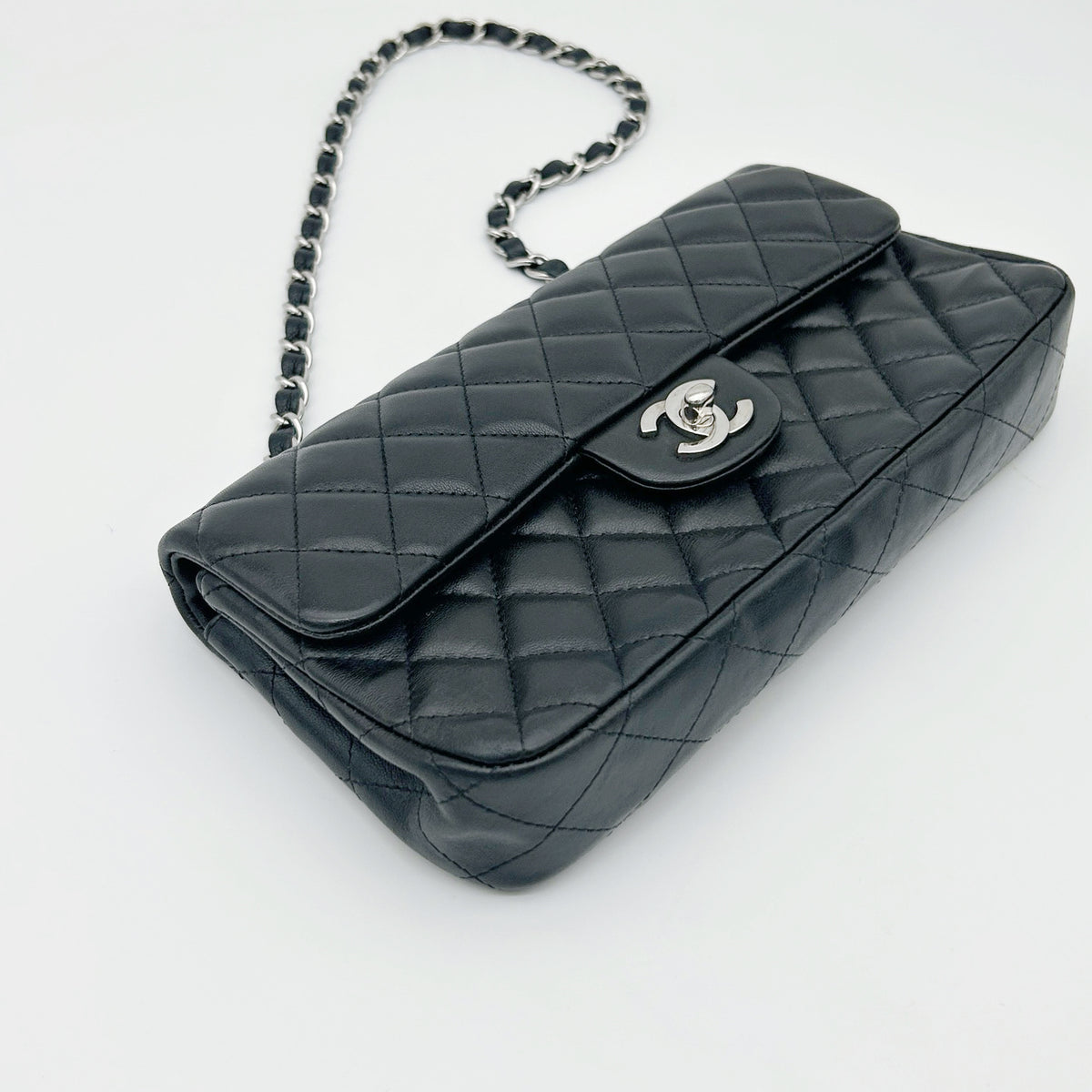 Chanel Quilted Lambskin CF Shoulder Bag Black [Used]