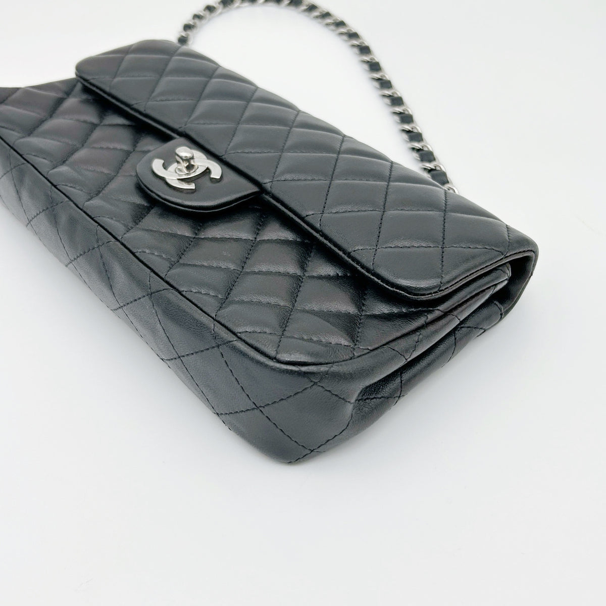 Chanel Quilted Lambskin CF Shoulder Bag Black [Used]