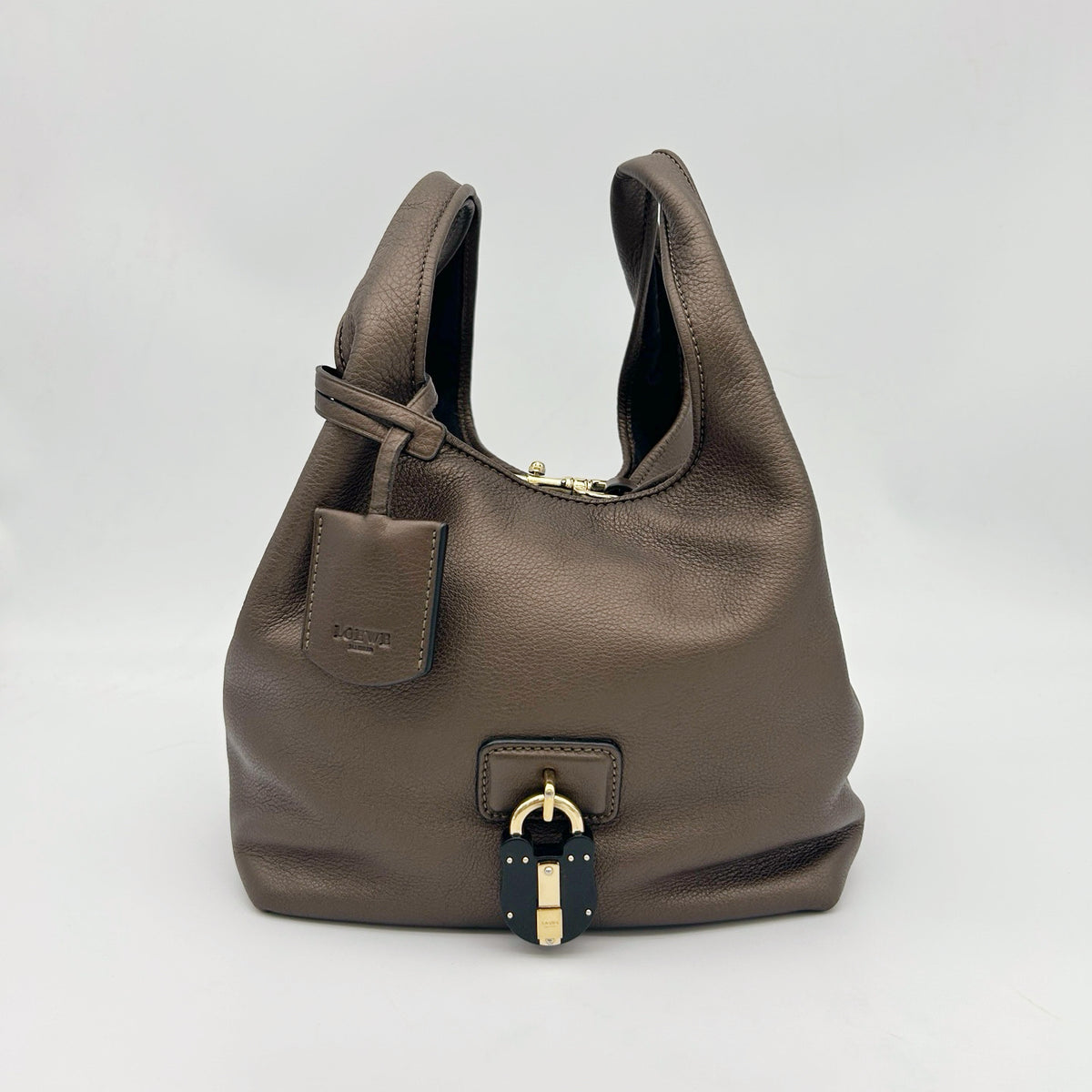 Loewe Leather Hobo Bag Bronze [Used]