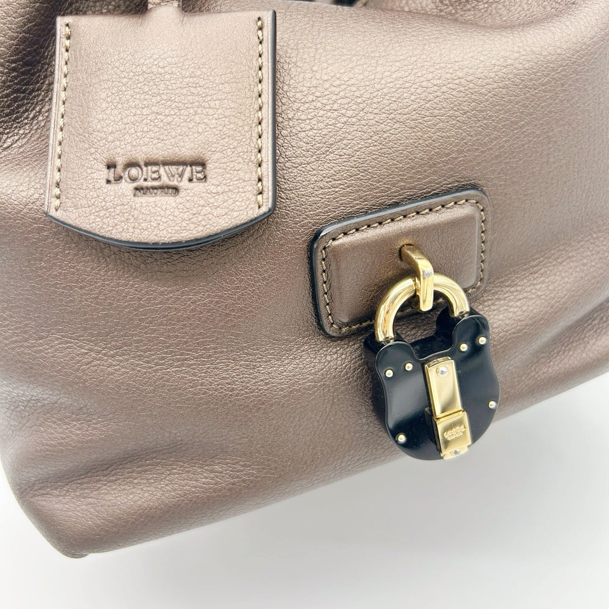 Loewe Leather Hobo Bag Bronze [Used]