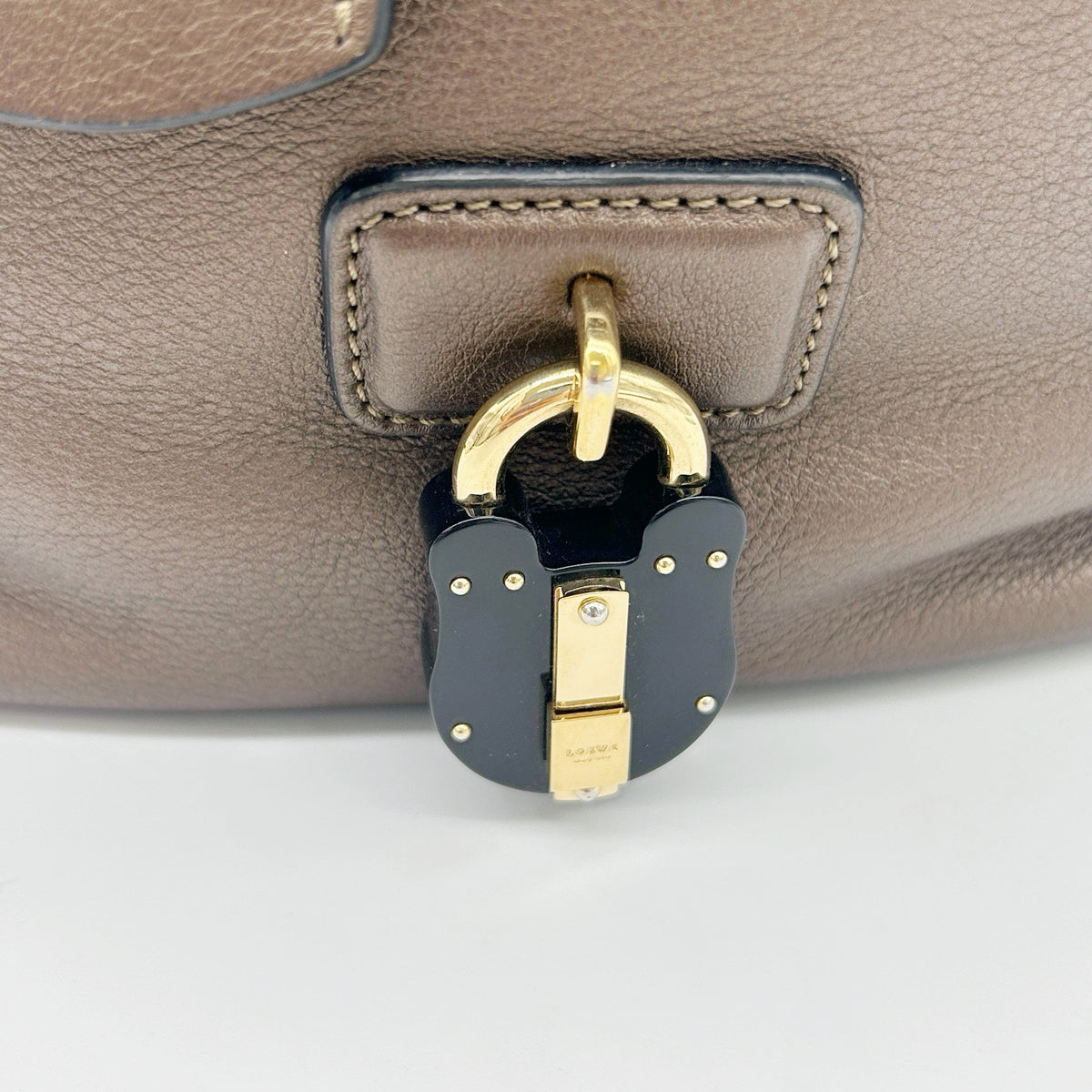 Loewe Leather Hobo Bag Bronze [Used]