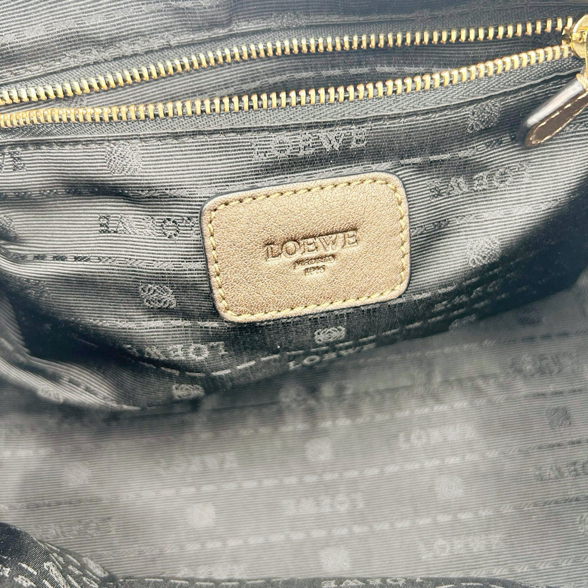 Loewe Leather Hobo Bag Bronze [Used]