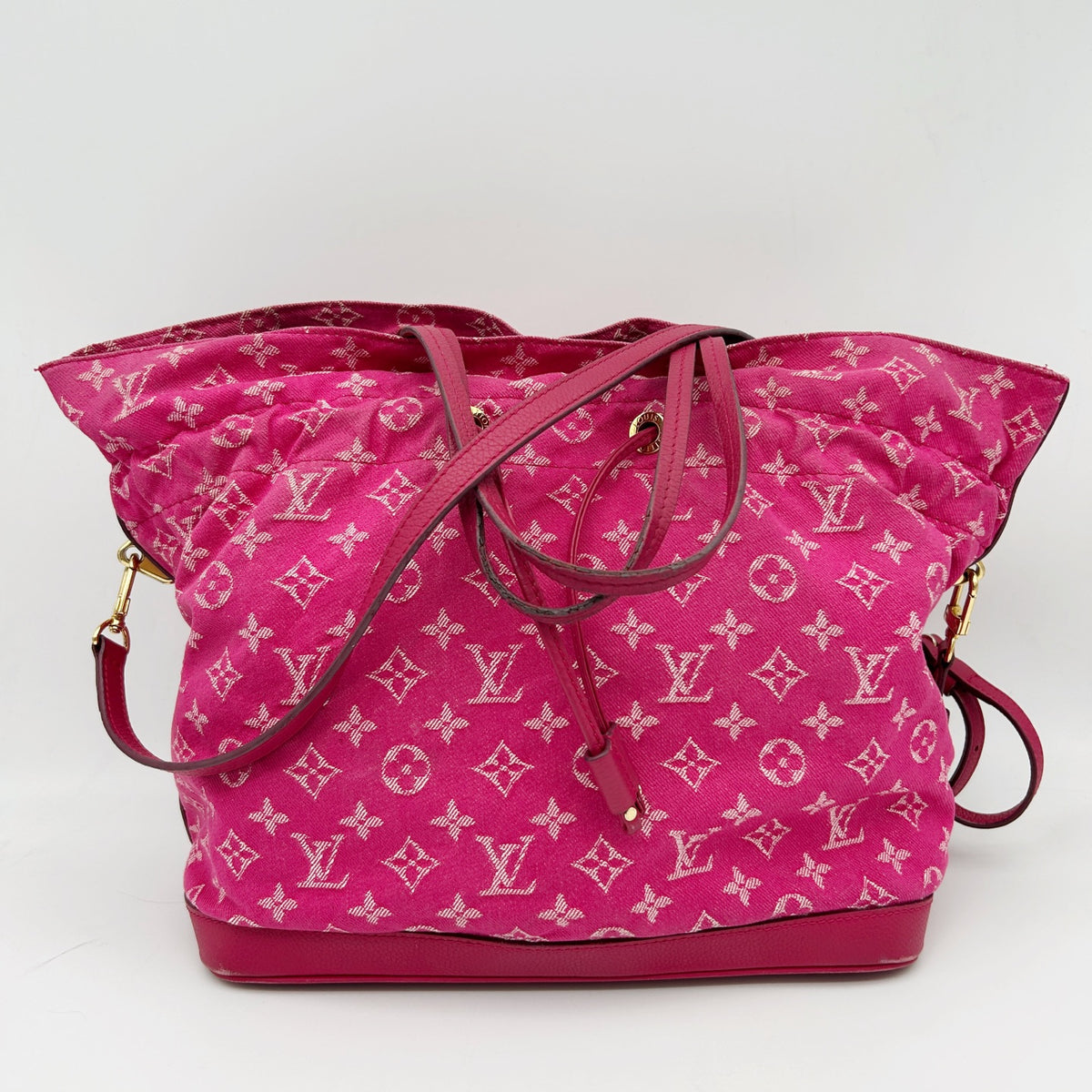 Louis Vuitton Rose Indian Monogram Denim Noefull Bag [Used]