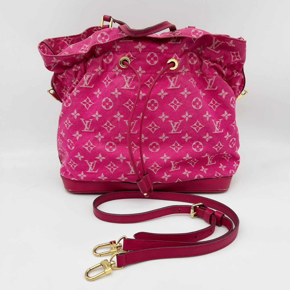 Louis Vuitton Rose Indian Monogram Denim Noefull Bag [Used]