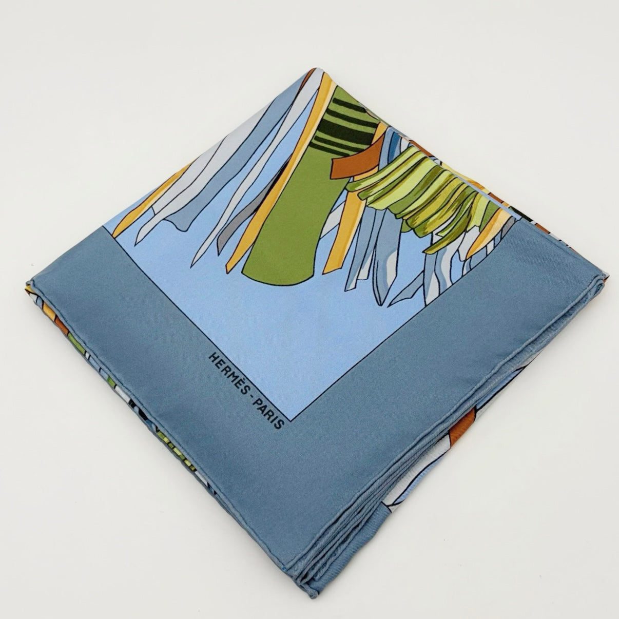HERMÈS Cuirs du Désert 90 Silk Scarf [Used]