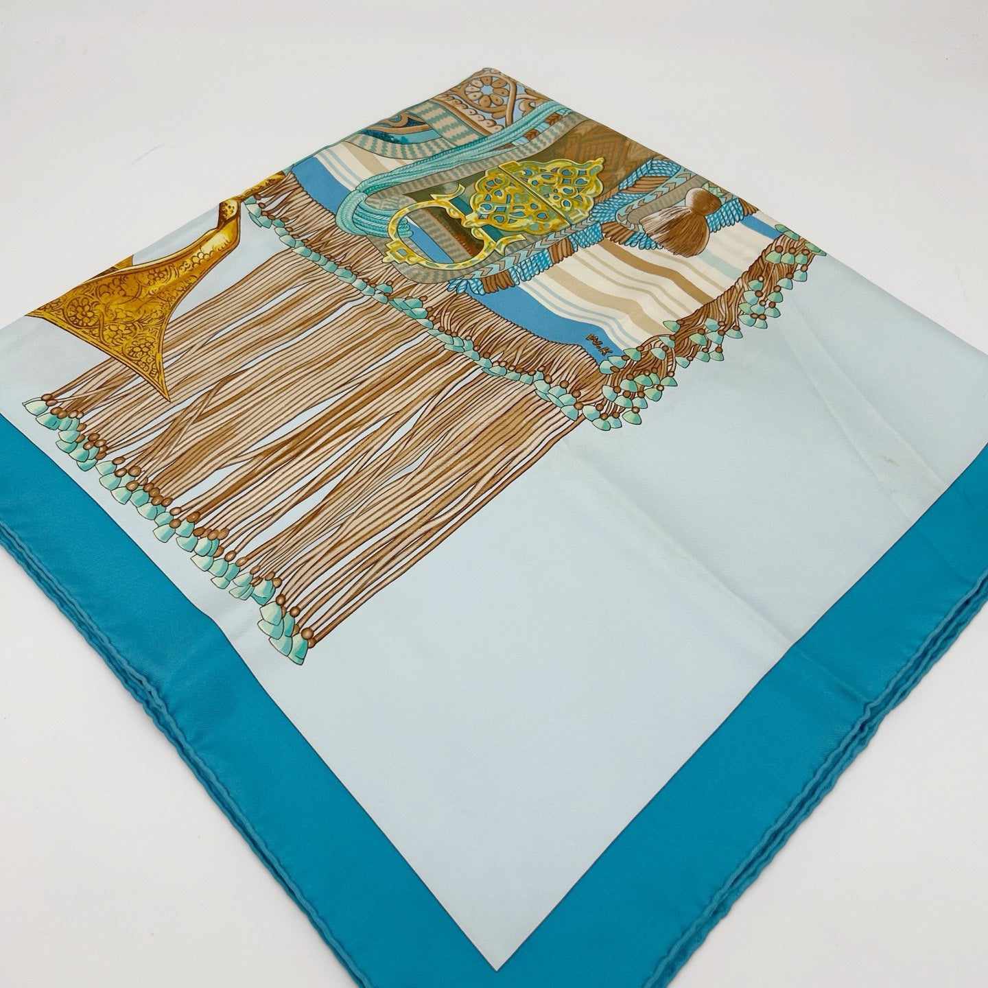 HERMÈS Selle d'Apparat Marocaine 90 Silk Scarf [Used]
