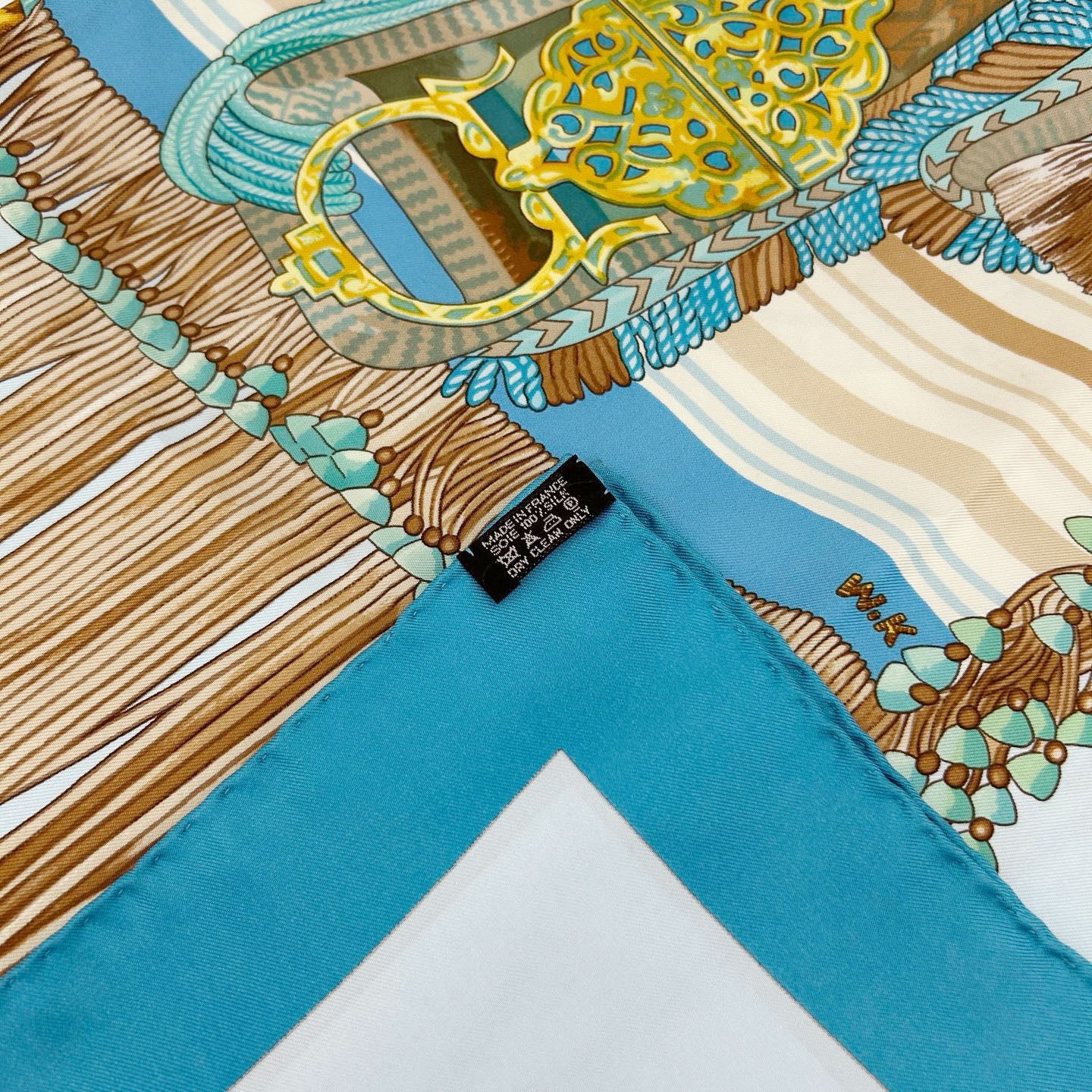 HERMÈS Selle d'Apparat Marocaine 90 Silk Scarf [Used]