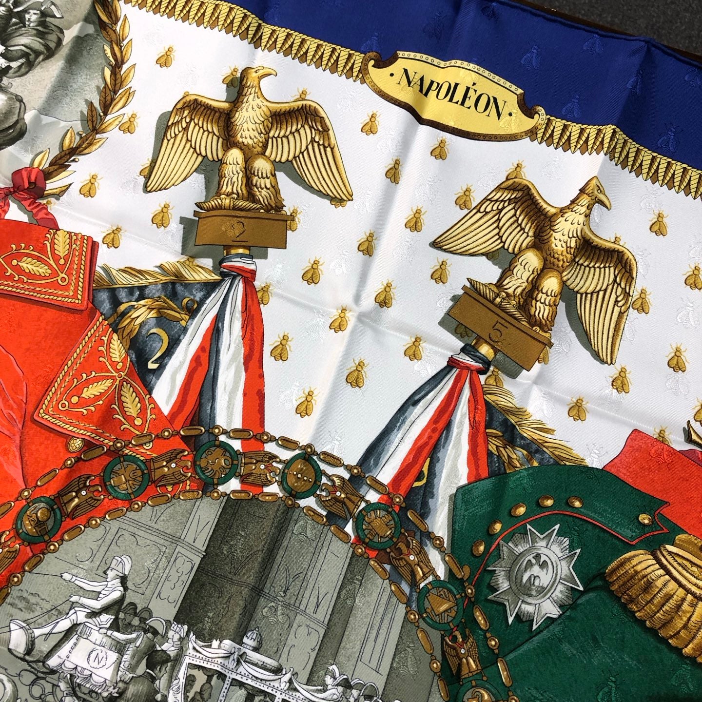 HERMÈS Napoléon 90 Silk Scarf [Used]