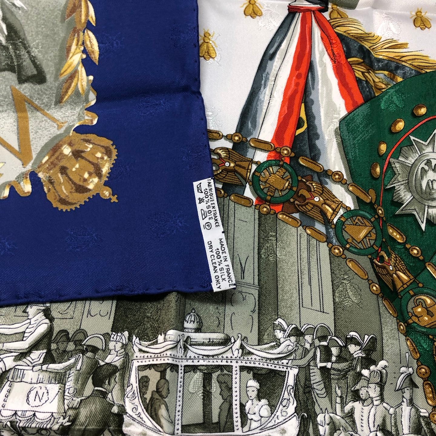 HERMÈS Napoléon 90 Silk Scarf [Used]