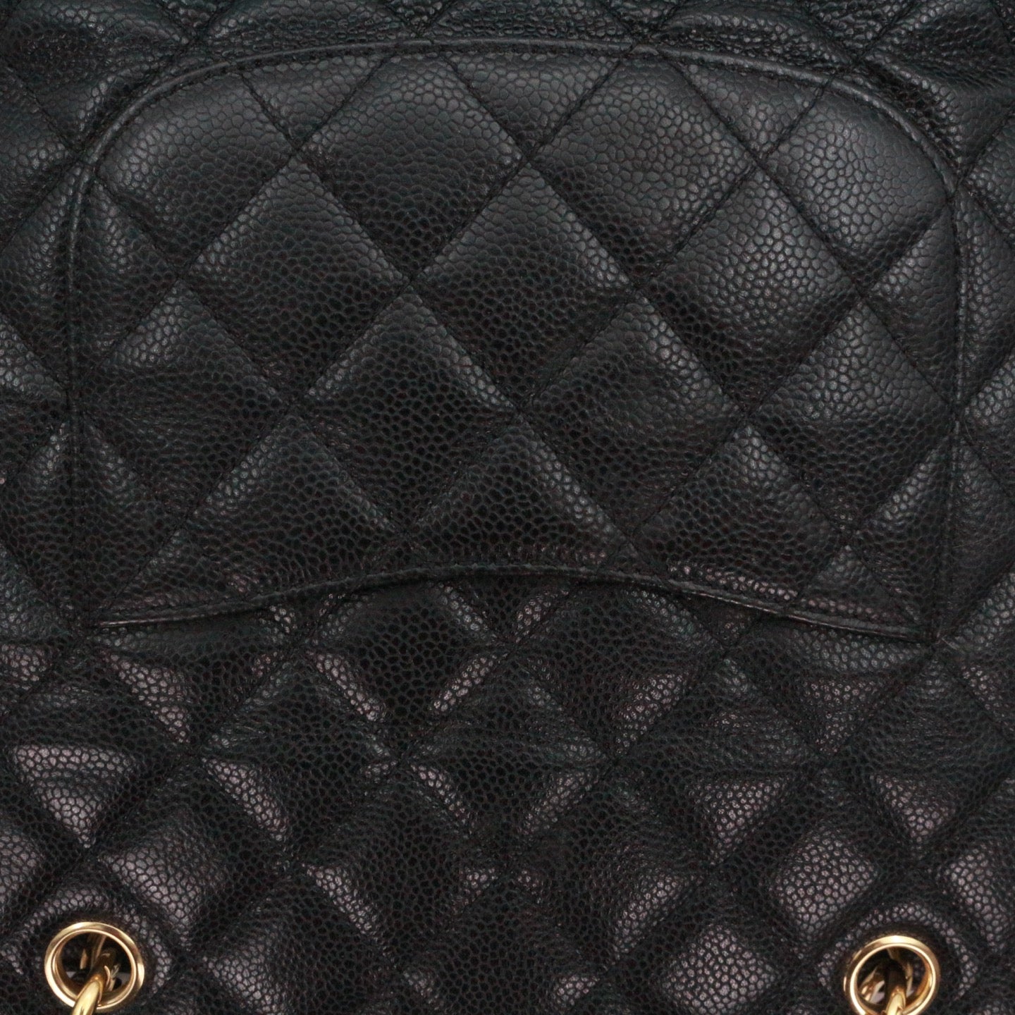 CHANEL Black Caviar Leather PST Tote Bag with Gold Hardware [Used]
