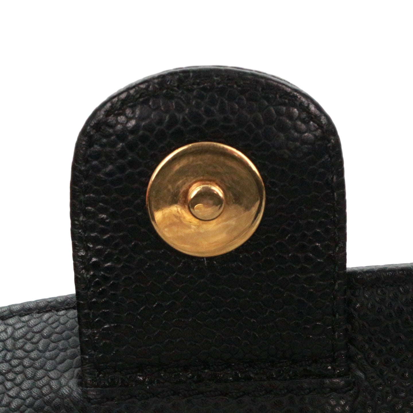 CHANEL Black Caviar Leather PST Tote Bag with Gold Hardware [Used]