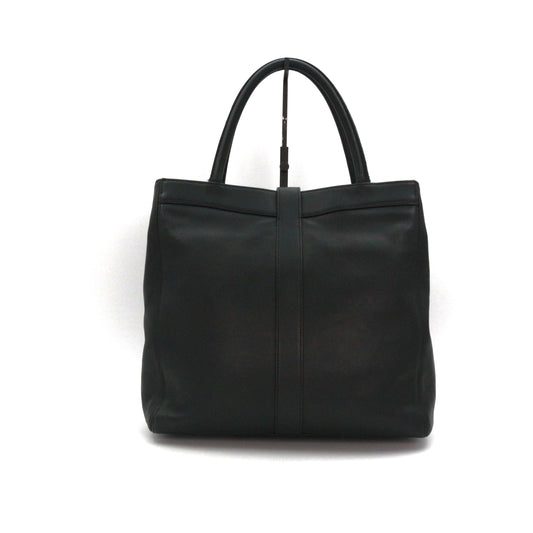 CHANEL Black Leather Vertical Tote Bag [Used]