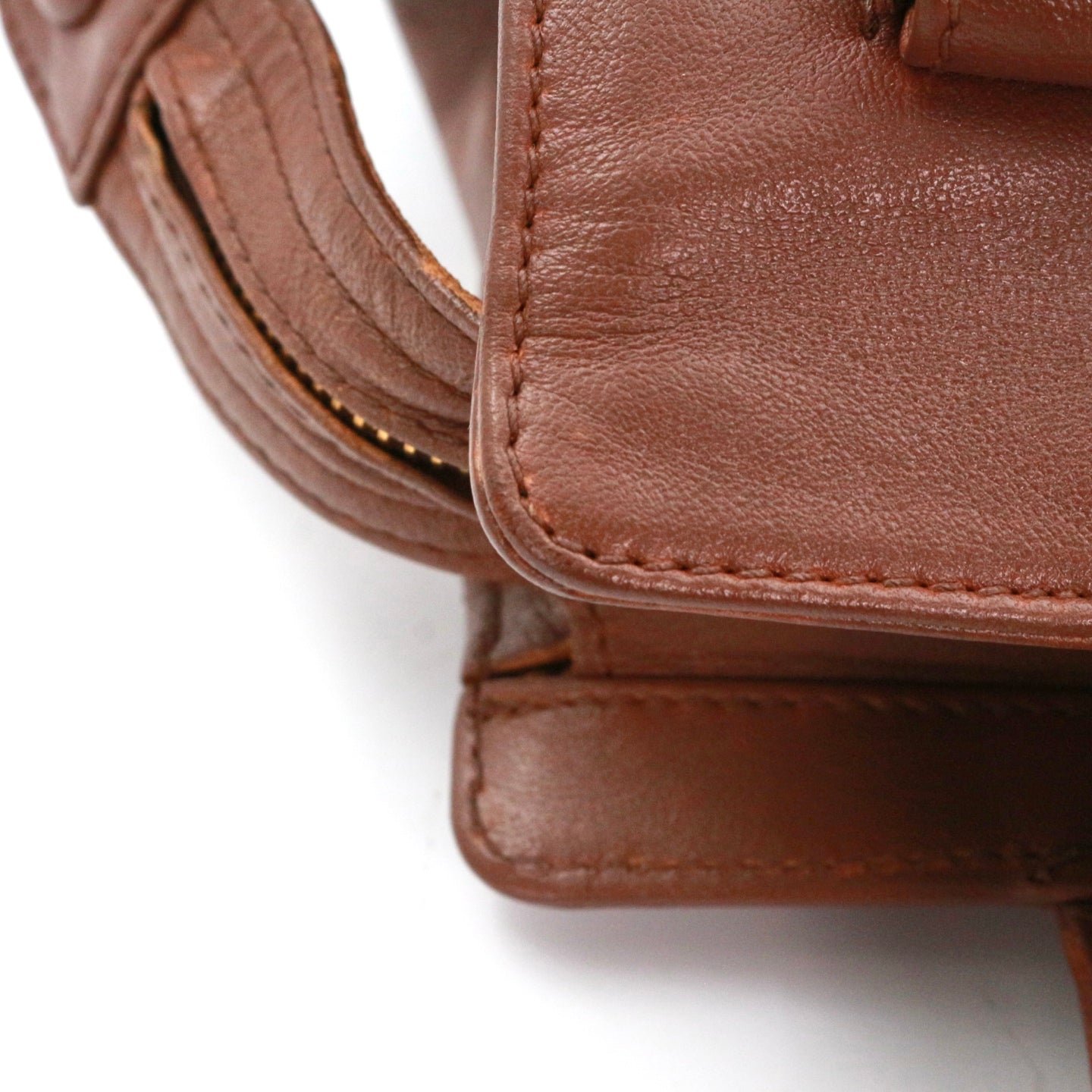 CHANEL Brown Lambskin Shoulder Tote Bag [Used]