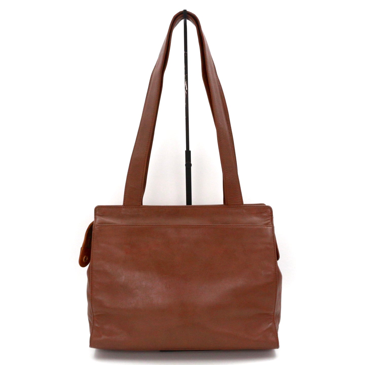 CHANEL Brown Lambskin Shoulder Tote Bag [Used]