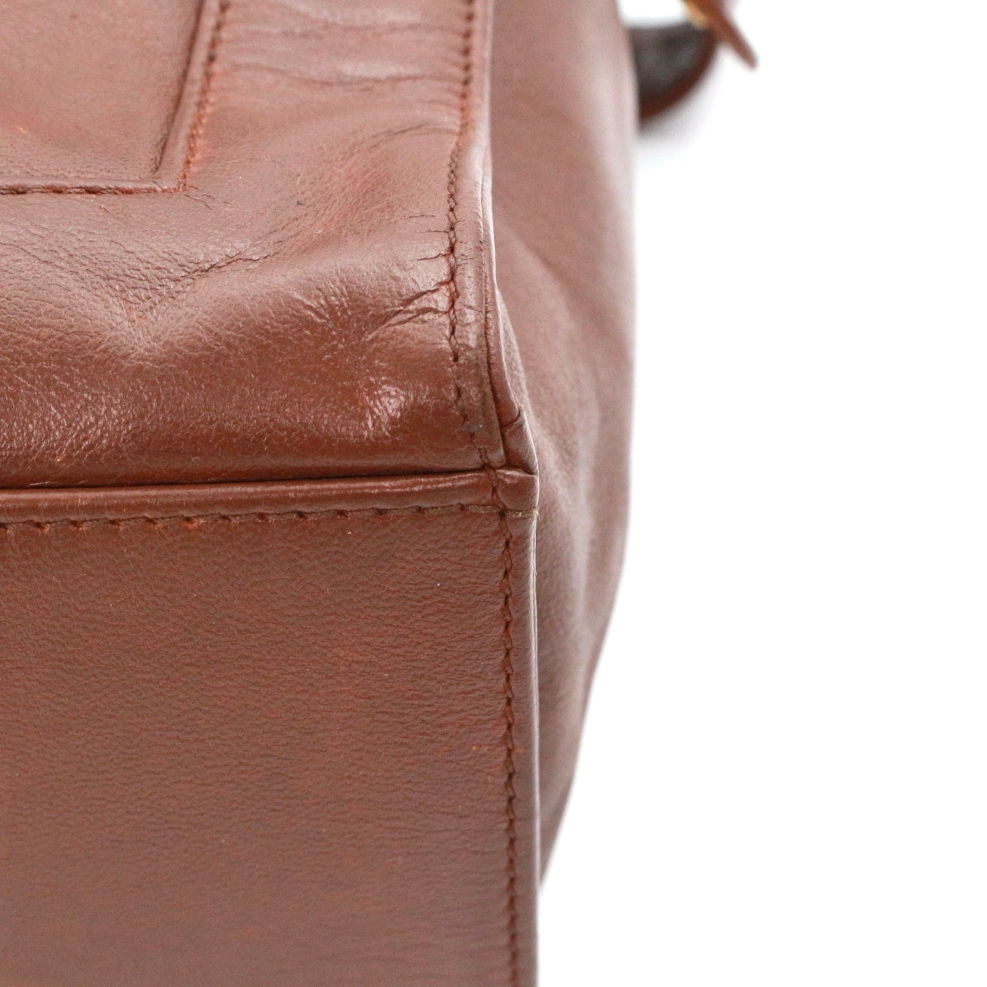 CHANEL Brown Lambskin Shoulder Tote Bag [Used]