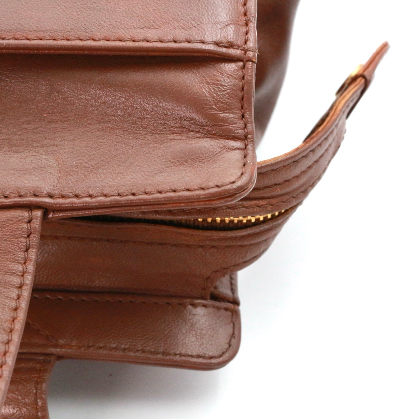 CHANEL Brown Lambskin Shoulder Tote Bag [Used]
