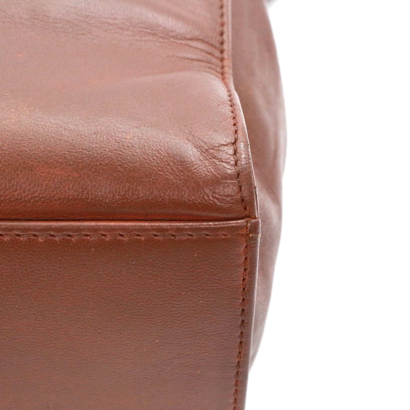 CHANEL Brown Lambskin Shoulder Tote Bag [Used]