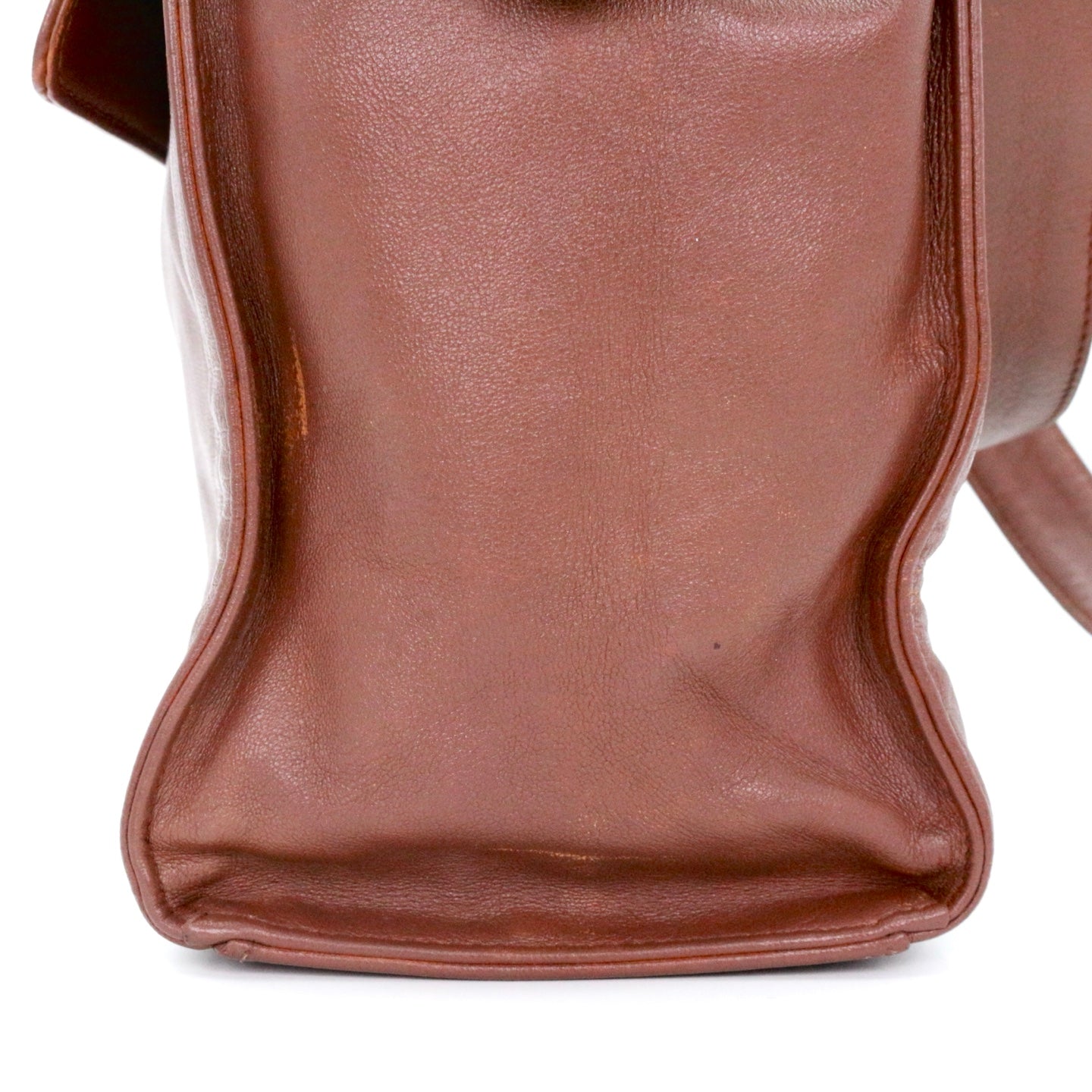 CHANEL Brown Lambskin Shoulder Tote Bag [Used]