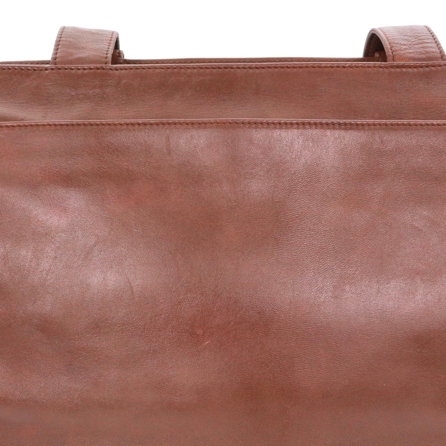 CHANEL Brown Lambskin Shoulder Tote Bag [Used]