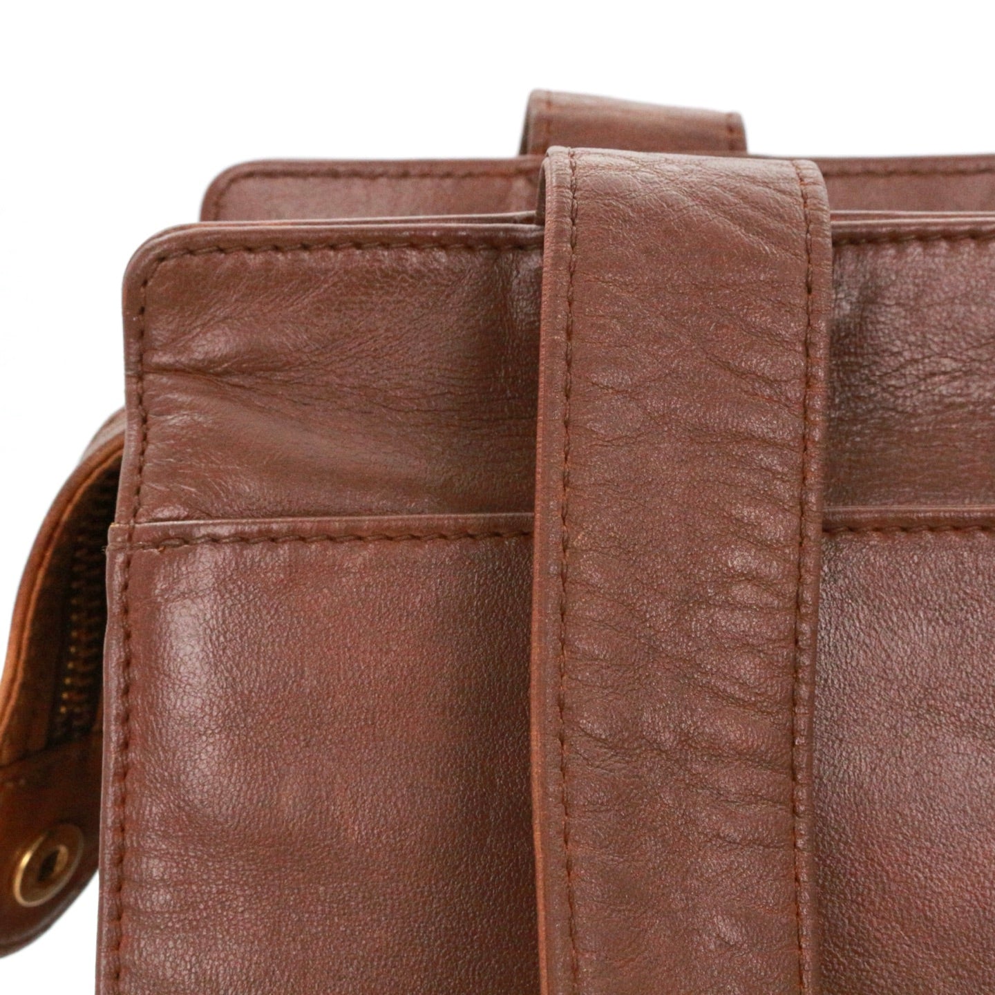 CHANEL Brown Lambskin Shoulder Tote Bag [Used]