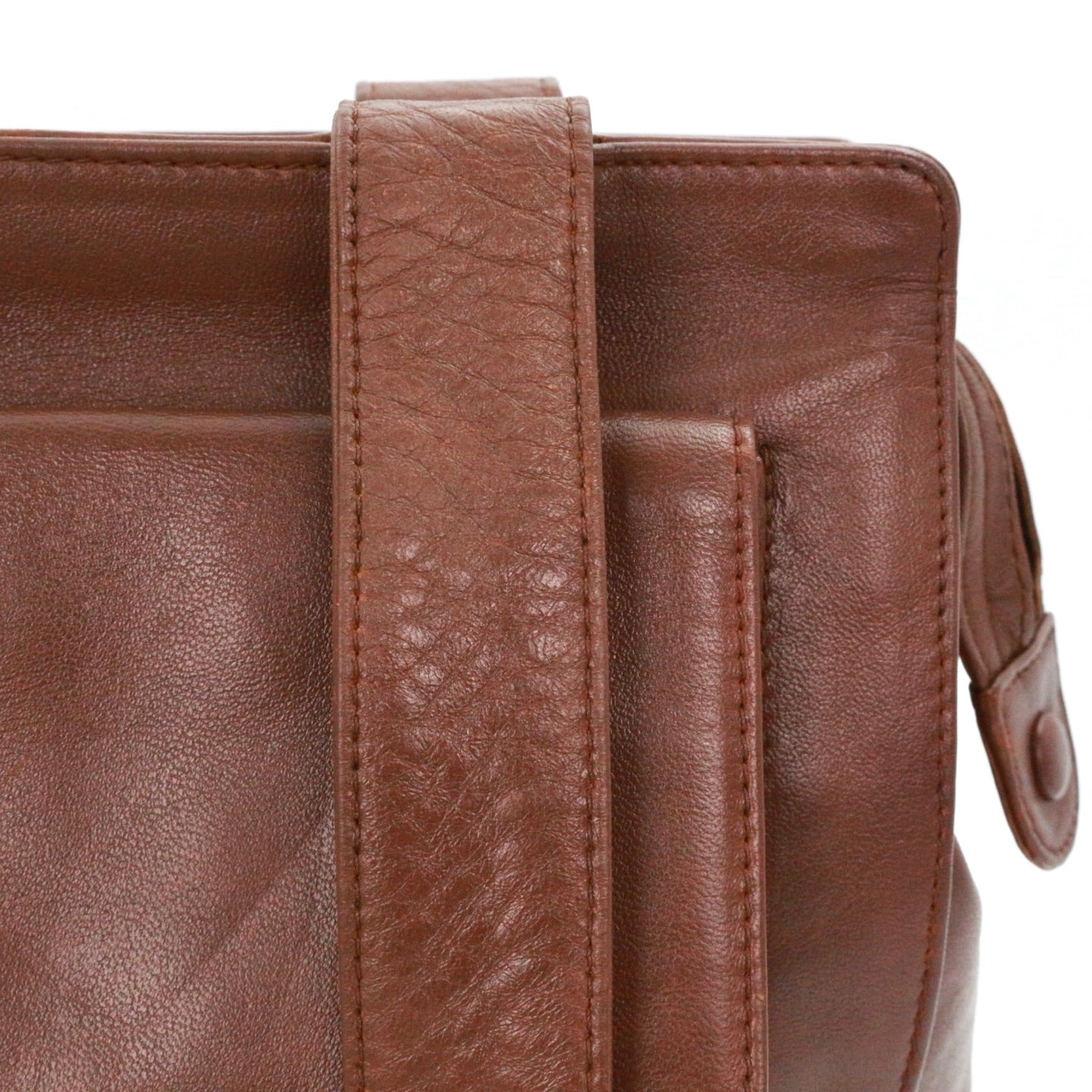 CHANEL Brown Lambskin Shoulder Tote Bag [Used]