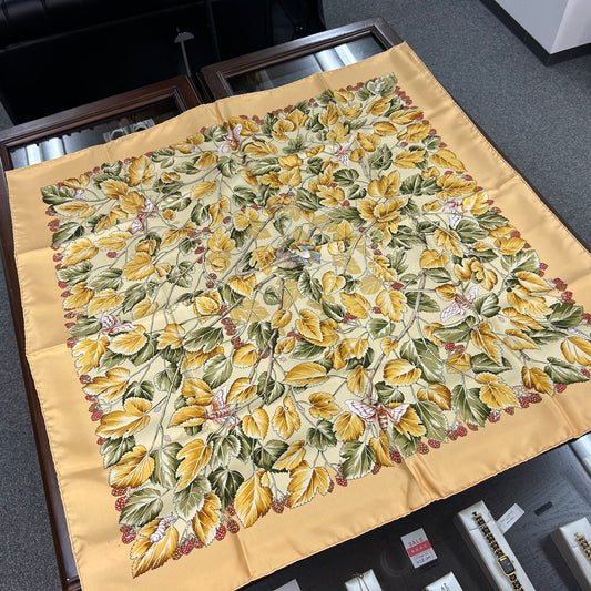 HERMÈS L’Arbre de Soie 90 Silk Scarf [Used]