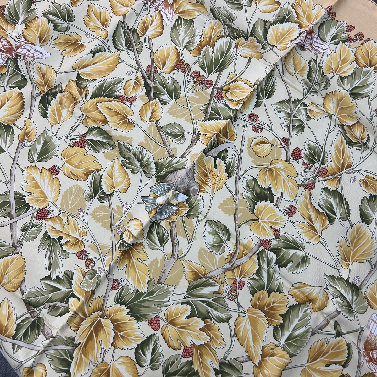 HERMÈS L’Arbre de Soie 90 Silk Scarf [Used]