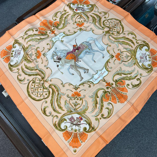HERMÈS Cheval Turc 90 Silk Scarf [Used]