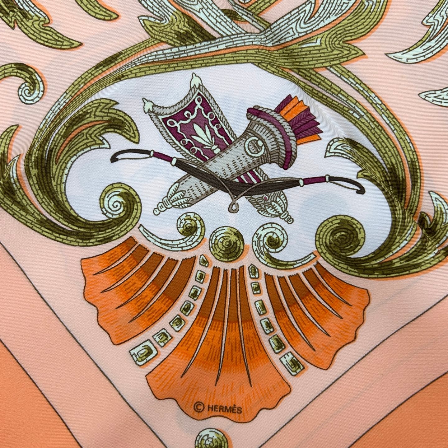 HERMÈS Cheval Turc 90 Silk Scarf [Used]